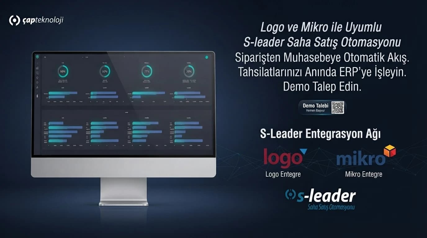 Logo ve Mikro ile uyumlu S-Leader saha satış otomasyonu entegrasyon ağı